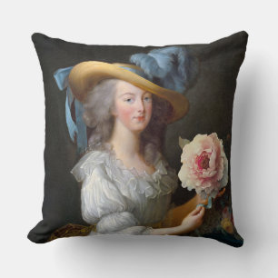 Almofada Marie Antoinette com uma peônia rosa