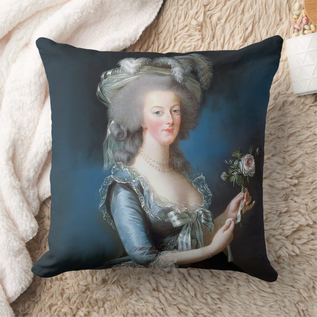 Almofada Marie Antoinette com uma rosa (Cobertor)