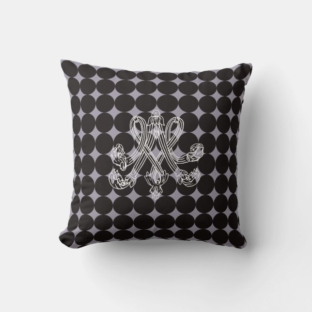 Almofada Marie Antoinette – Monogramm – Monogram initials (Frente)