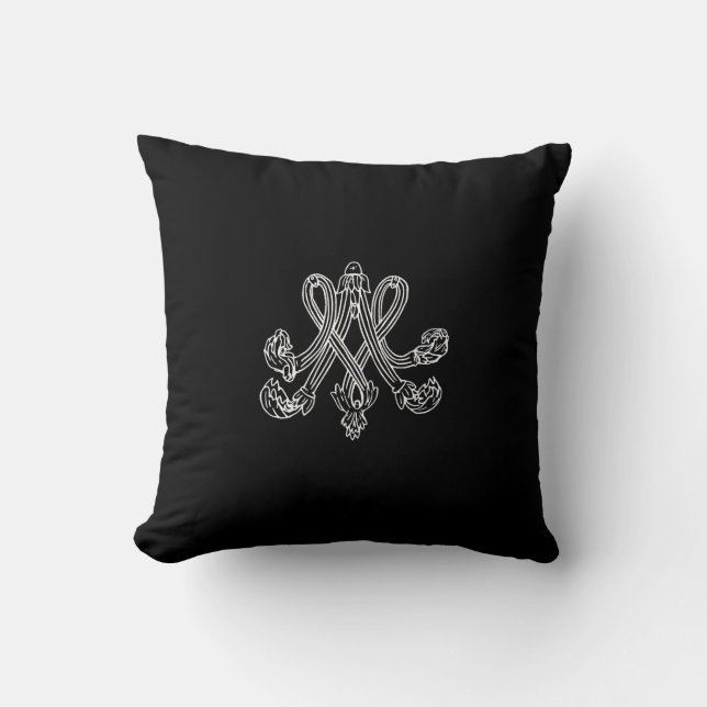 Almofada Marie Antoinette – Monogramm – Monogram initials (Frente)