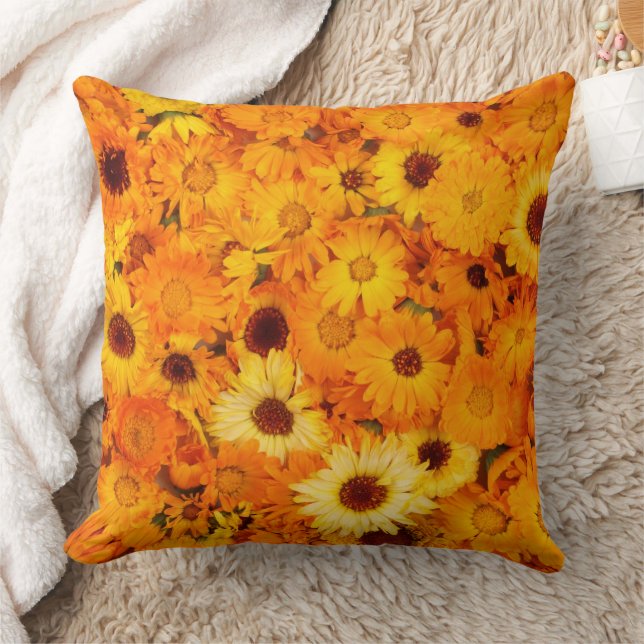 Almofada Marigold Flowers Travesseiro decorativo (Cobertor)