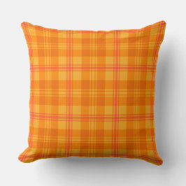 Almofada Marigold Medley Orange Tartan Travesseiro ou Cushi