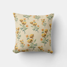 Marigold Watercolor Travesseiro decorativo