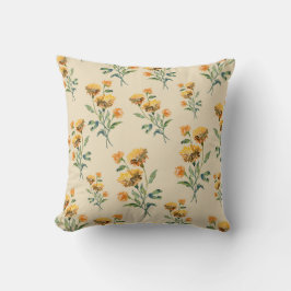 Almofada Marigold Watercolor Travesseiro decorativo