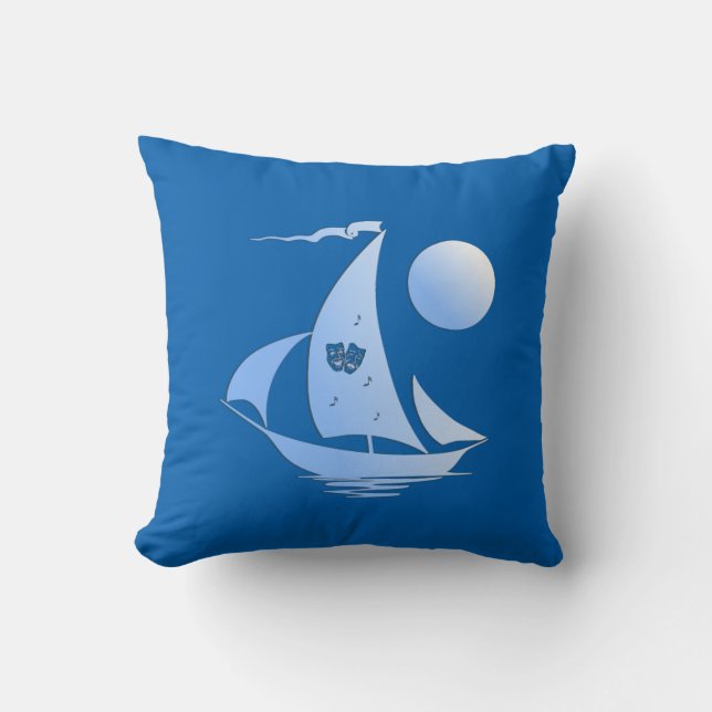 Almofada Marinheiro Blue Comedy and Tragedy Theater (Frente)