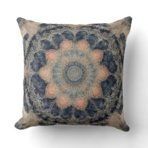 Marinho Azul 0range Beige Mandala Impressão