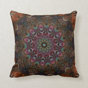 Almofada Marinho azul Bonito Chic Mandala persa floral