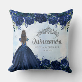Almofada Marinho azul Princesa Tiara Quinceanera