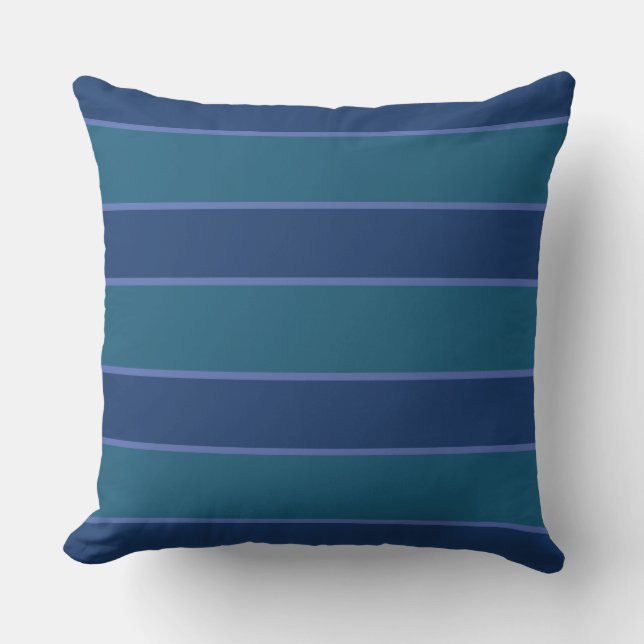 Almofada Marinho Azul, White, Náutico, Elegante Moderno, St (Frente)