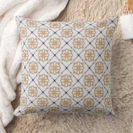 Almofada Marinho Branco Elegante e Dourado