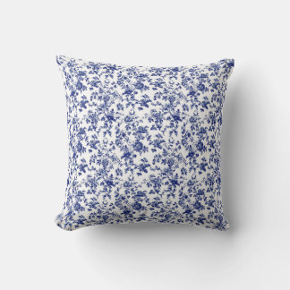 Almofada Marinho de marfim de safra Moderna Chic Azul Simét
