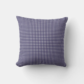 Almofada Marinho e Gingham Branco