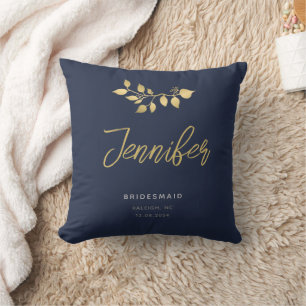 Almofada Marinho Elegante moderno Dourado Eucalyptus Brides