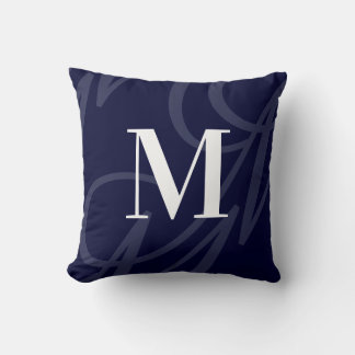Almofada Marinho Escuro do Elegante Moderno Grande Monogram