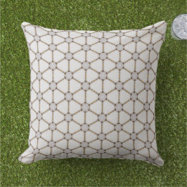 Almofada Marinho Náutico Elegante Dourado e Design Branco