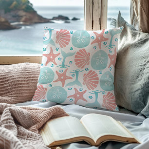 Almofada Marisco Areia Dólar Baleia