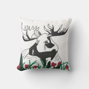 Almofada Mariscos Russos Flores Selvagens Moose