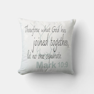 Almofada Mark 10:9 Casamento Verso