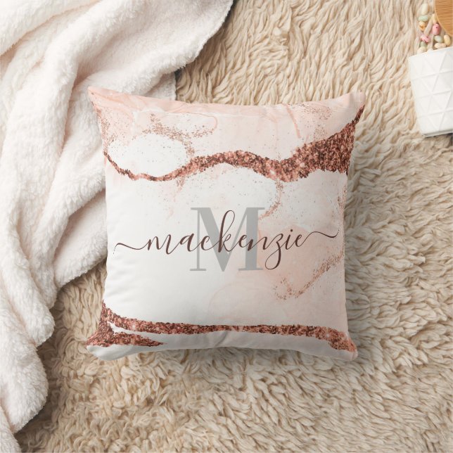 Almofada Mármaco Dourado e Lítio rosa (Cobertor)