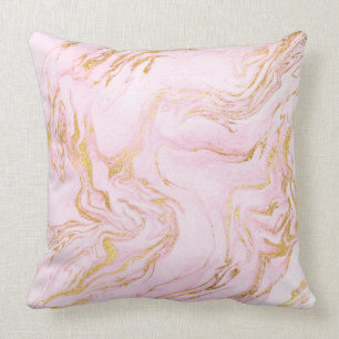 Almofada Mármore branco Dourado Vip do rosa Pastel