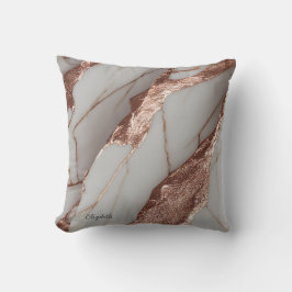 Almofada Mármore Brilhante de Cobre na Moda