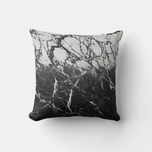 Almofada Mármore Preto e Branco Moderno Glamour Tendência