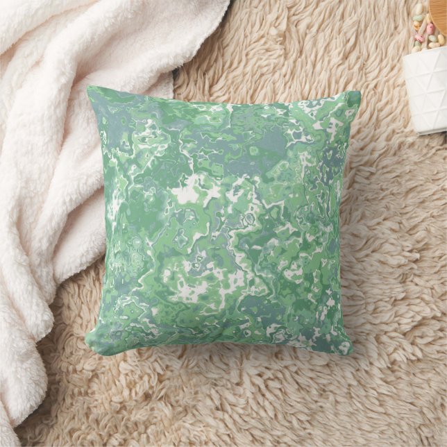 Almofada Mármore Verde Monocromático (Cobertor)