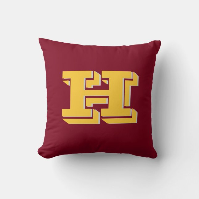 Almofada Maroon and Gold School Pride Color Style Monogram (Frente)