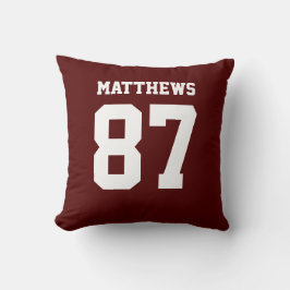 Almofada Maroon and White Double-Sided Sports Jersey