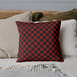 Almofada Maroon e Black Checkage