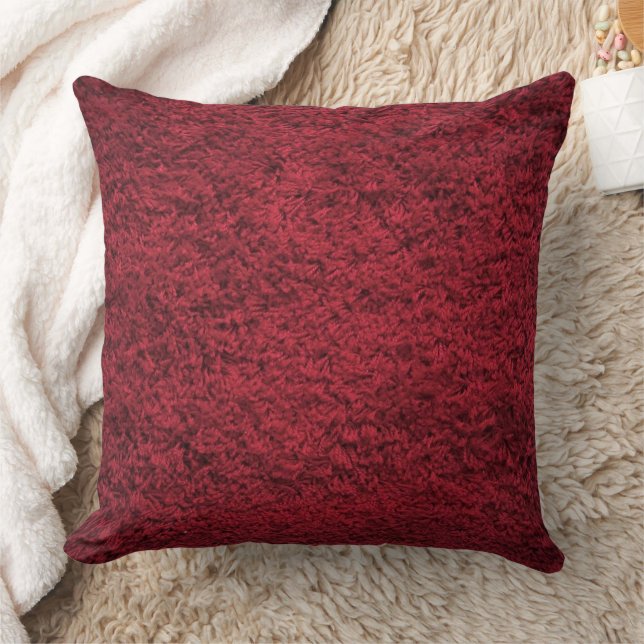 Almofada Maroon Red Wool Design moderno (Cobertor)