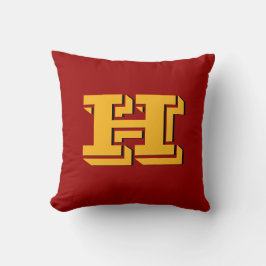 Almofada Maroon & Yellow School Pride Color Style Monogram
