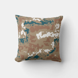 Almofada Marrom abstrato Earth Camouflage