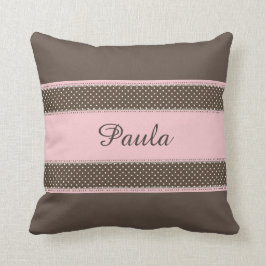 Almofada Marrom com Travesseiro decorativo personalizado co
