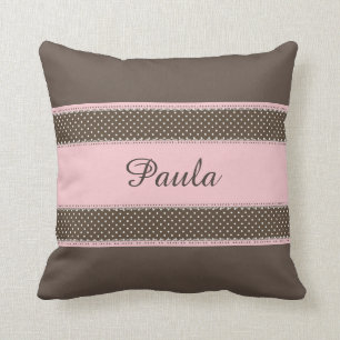 Almofada Marrom com Travesseiro decorativo personalizado co