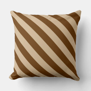 Almofada Marrom e Stripes de bronzeamento lindos
