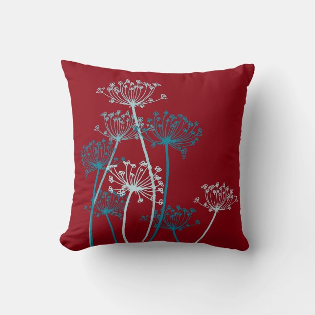 Almofada Marsala aqua vacas travesseiro (Frente)