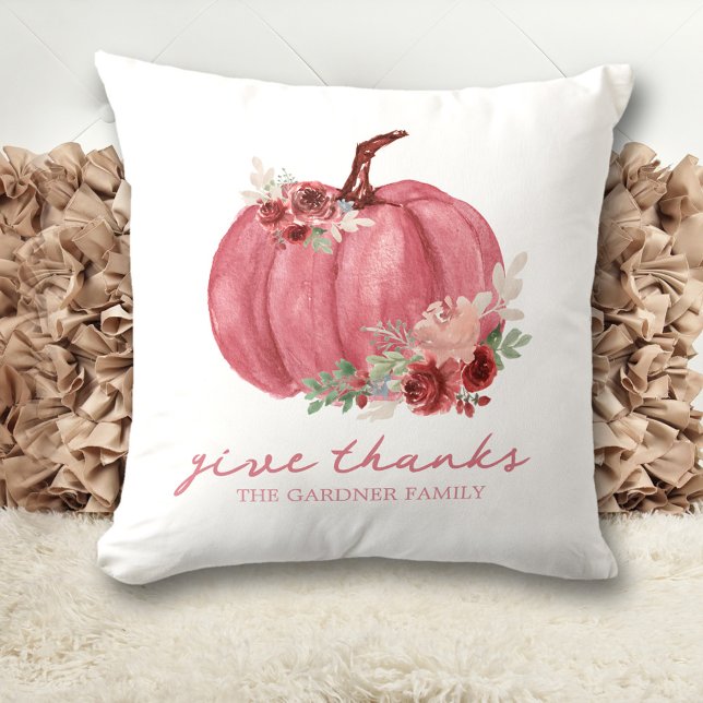 Almofada Marsala Burgundy Fall Boho Pumpkins (Marsala Burgundy Fall Boho Pumpkins Name Throw Pillow)
