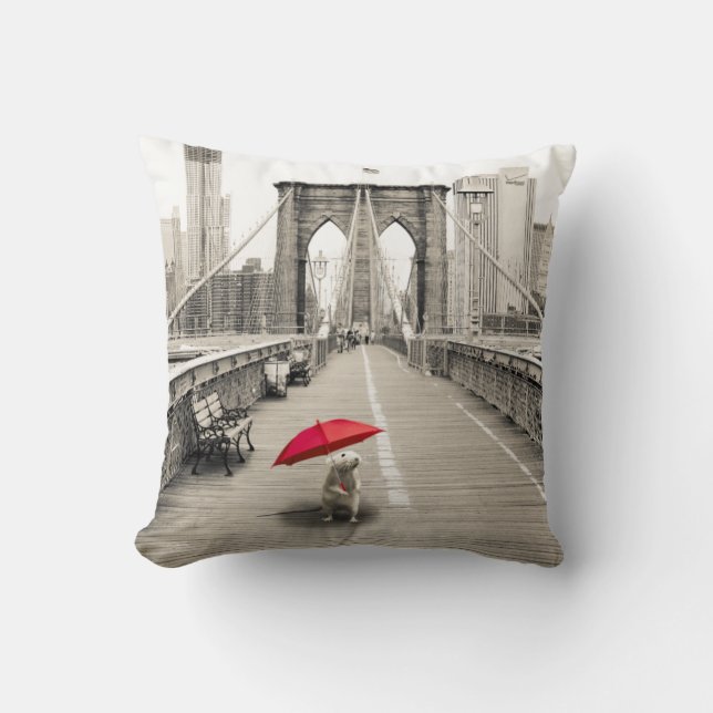 Almofada Marty Mouse no Travesseiro da Ponte do Brooklyn (Frente)