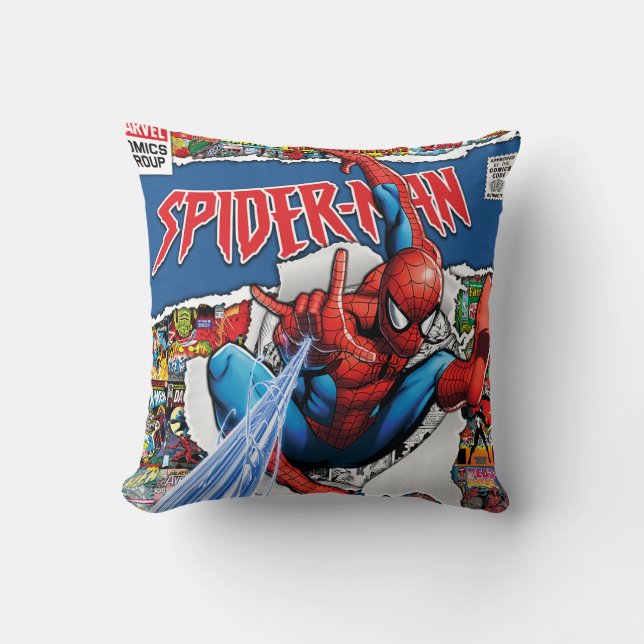 Almofada marvel comics  spider man Throw Pillow (Frente)