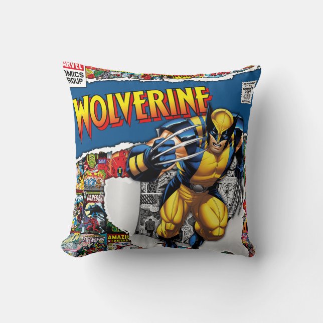 Almofada marvel comics  Wolverine  Throw Pillow (Frente)