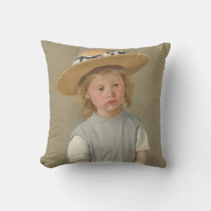 Almofada Mary Cassatt - Criança com chapéu de palha