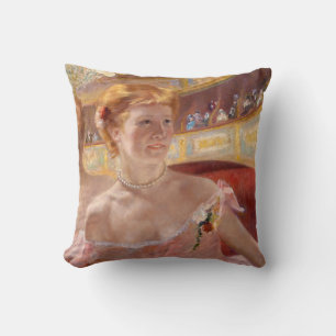 Almofada Mary Cassatt - Mulher com Colar Pérola em um Logot