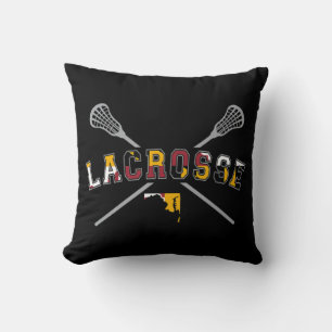 Almofada Maryland Flag Lacrosse Boys Mens College LAX Stic
