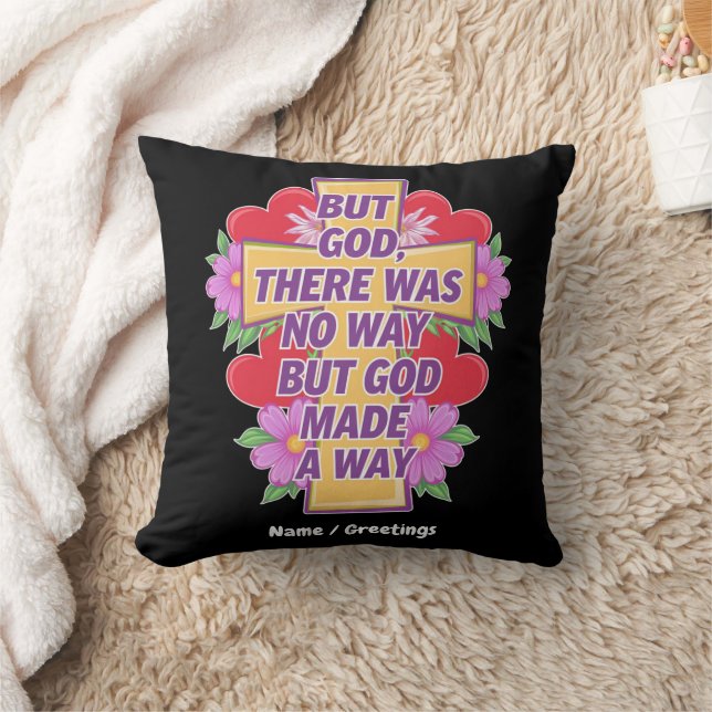 Almofada Mas Deus Não Havia Como, Mas Deus Fez Um Jeito (Cobertor)