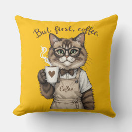 Almofada Mas Primeiro, Gato Café