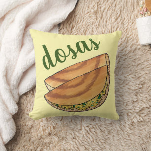 Almofada Masala Dosas Comida Sul da Índia Batata Dosa