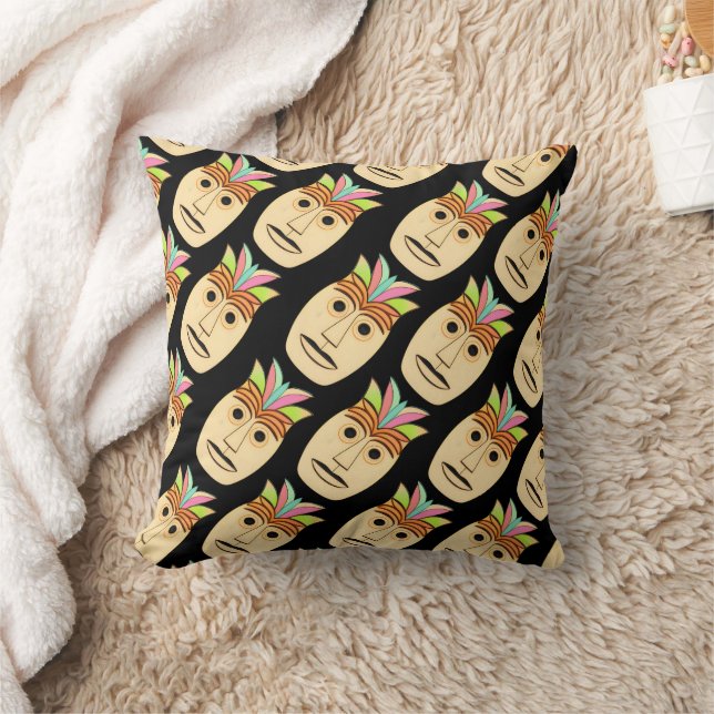 Almofada Máscara de Tiki Havaiana (Cobertor)