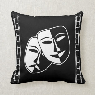 Almofada Máscaras da tragédia da comédia do teatro de fi
