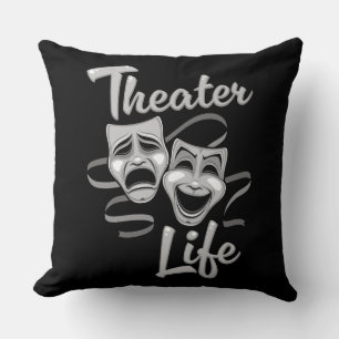 Almofada Máscaras de Comédia e Tragédia da Vida em Teatro